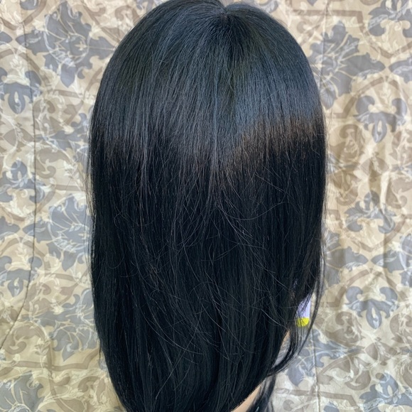 Human Hair Blend Wig
